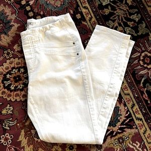 NIC + ZOE white high waisted stretch waistband